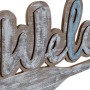Décoration murale DKD Home Decor Welcome Rame Pin Bois MDF (81 x 2 x 31.5 cm)