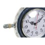 Horloge de table DKD Home Decor Gouvernail Blanc Corde Sapin Blue marine Celeste (23 x 10.5 x 30 cm)