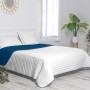 Couette réversible HappyFriday Basic Dash Blanc Blue marine 270 x 260 cm