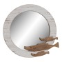 Miroir mural DKD Home Decor Blanc Bois de paulownia (41.5 x 4 x 40 cm)