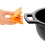 Casserole avec couvercle en verre BRA Braisogona_A273903 Noir Noir/Orange Bois Aluminium Plastique Aluminium fondu Ø 20 cm (1 U