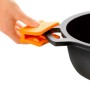 Casserole avec couvercle en verre BRA Braisogona_A273903 Noir Noir/Orange Bois Aluminium Plastique Aluminium fondu Ø 20 cm (1 U