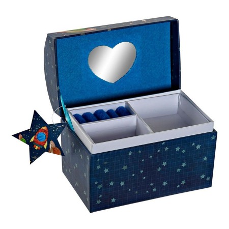 Boîte à bijoux DKD Home Decor Carton Miroir (16.5 x 10.3 x 13.5 cm)