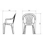 Chaise de jardin Resol Palma Blanc polypropylène 62 x 84 x 55 cm (4 Unités)