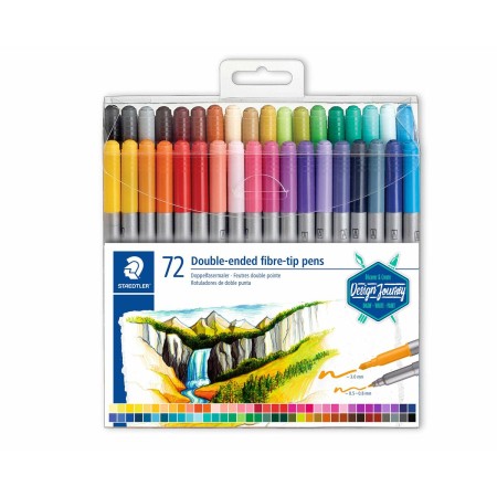 Ensemble de Marqueurs Staedtler 3200 Multicouleur Double pointe (72 Pièces)