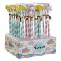 Crayon avec Gomme DKD Home Decor Lapin Bois (4 pcs)