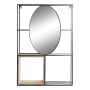 Étagère DKD Home Decor S3015665 Miroir Noir Métal (50.5 x 15 x 75 cm)