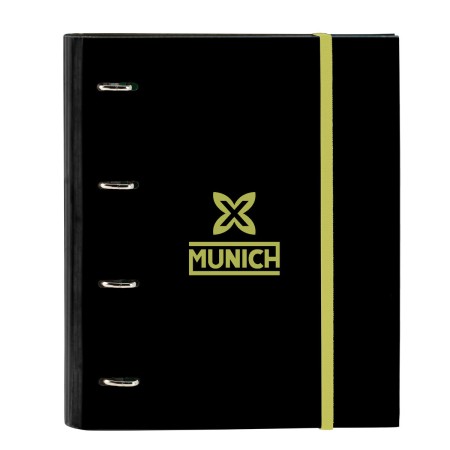 Carpeta de anillas Munich Beat Negro 27 x 32 x 3.5 cm