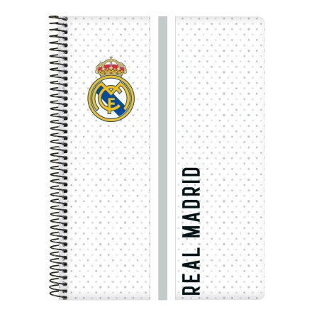 Libreta Real Madrid C.F. Blanco Gris A5 80 Hojas