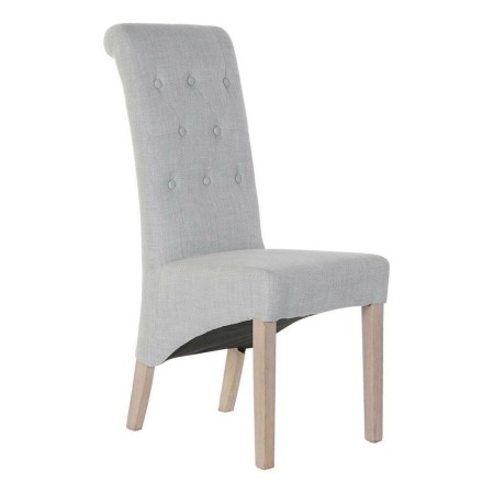 Chaise DKD Home Decor Lin Bois d'hévéa (44 x 58 x 107 cm)