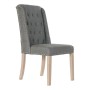 Chaise DKD Home Decor Lin Bois d'hévéa (53 x 53 x 102 cm)