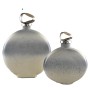 Bouteille Romimex Beige Argenté verre Aluminium 30 x 40 x 7 cm Avec couvercle