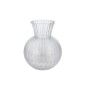 Florero Romimex Transparente Vidrio Rayas 16 x 20 x 16 cm