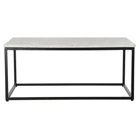 Table d'appoint DKD Home Decor Blanc Noir Pierre Fer (100 x 61 x 44 cm)