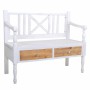 Banc Alexandra House Living Blanc Naturel Bois Bois d'épicéa 48 x 87 x 104 cm Avec tiroirs