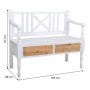 Banc Alexandra House Living Blanc Naturel Bois Bois d'épicéa 48 x 87 x 104 cm Avec tiroirs