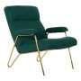 Fauteuil DKD Home Decor 8424001795499 Doré Métal Polyester Vert (69 x 90 x 90 cm)