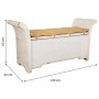 Banc Alexandra House Living Blanc Coton Bois de manguier 42 x 63 x 120 cm