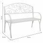 Banc Alexandra House Living Blanc Fer 53 x 91 x 153 cm