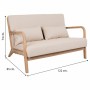 Canapé Alexandra House Living Crème 85 x 74 x 122 cm