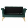 Banquette DKD Home Decor 8424001795512 Naturel Bois Polyester Vert (130 x 44 x 69 cm)