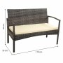 Banc Alexandra House Living Gris 55 x 85 x 110 cm