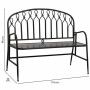 Banc Alexandra House Living Noir Métal 56 x 98 x 118 cm