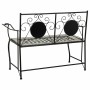 Banc Alexandra House Living Noir Fer Carrelage 50 x 88 x 110 cm