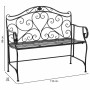 Banc Alexandra House Living Noir Fer 50 x 88 x 110 cm