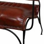 Banc Alexandra House Living Marron Cuir Métal Fer 62 x 75 x 112 cm