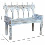 Banc Alexandra House Living Bleu Bois de manguier 56 x 104 x 118 cm