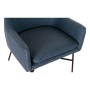 Fauteuil DKD Home Decor 8424001795604 Noir Bleu Métal Polyester (66 x 62 x 75 cm)