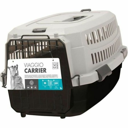 Cage de Transport MPETS Noir Gris 58,4 x 38,7 x 33 cm