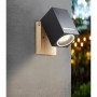 Aplique de Pared Brilliant Galeni Negro Natural Metal Cristal 20 W GU10