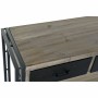 Console DKD Home Decor Sapin Naturel Noir Métal (140 x 43 x 77 cm)