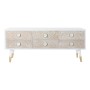 Meubles de télévision DKD Home Decor Blanc Sapin Marron Clair (120 x 42 x 50 cm)