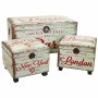 Juego de taburetes Alexandra House Living PVC Madera MDF 3 Piezas