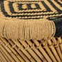 Jeu de tabourets Alexandra House Living Noir Naturel Bambou Corde 38 x 38 x 38 cm 2 Pièces