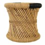 Jeu de tabourets Alexandra House Living Noir Naturel Bambou Corde 38 x 38 x 38 cm 2 Pièces