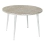 Table d'appoint DKD Home Decor Blanc Métal Doré Bois de manguier (75 x 75 x 50 cm)