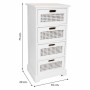 Cajonera Alexandra House Living Blanco Caña Madera de Paulonia Madera MDF 29 x 75 x 35 cm
