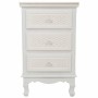 Mesita de Noche Alexandra House Living Blanco Crema 33 x 68 x 41 cm