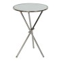 Table d'appoint DKD Home Decor Verre Acier Argenté (37 x 37 x 53.5 cm)