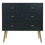 Cómoda Alexandra House Living Dorado Gris oscuro Madera MDF 78 x 37 x 80 cm