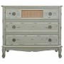 Commode Alexandra House Living Gris Rotin Bois d'épicéa Bois MDF 38 x 80 x 90 cm