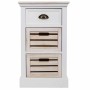 Caisson à Tiroirs Alexandra House Living Blanc Marron Bois de paulownia Bois MDF 30 x 68 x 40 cm
