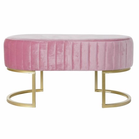 Banquette DKD Home Decor GTY-IG Rose Doré Métal Velours (90 x 50 x 45 cm)