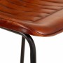 Tabouret Alexandra House Living Marron Noir Cuir Fer 50 x 106 x 46 cm