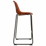 Tabouret Alexandra House Living Marron Noir Cuir Fer 50 x 106 x 46 cm