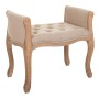 Banqueta Alexandra House Living Crema Madera de caucho 48 x 60 x 71 cm